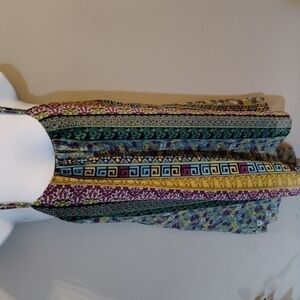 Intu Boho Shift Dress, Size Small, Strappy Back, Longer Back, Beautiful Fabric